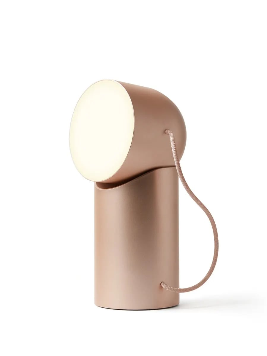 Lexon LED Design Lamp Orbe Gold 10x21.8 cm - Draagbaar - met USB-C - Draaibare Kop