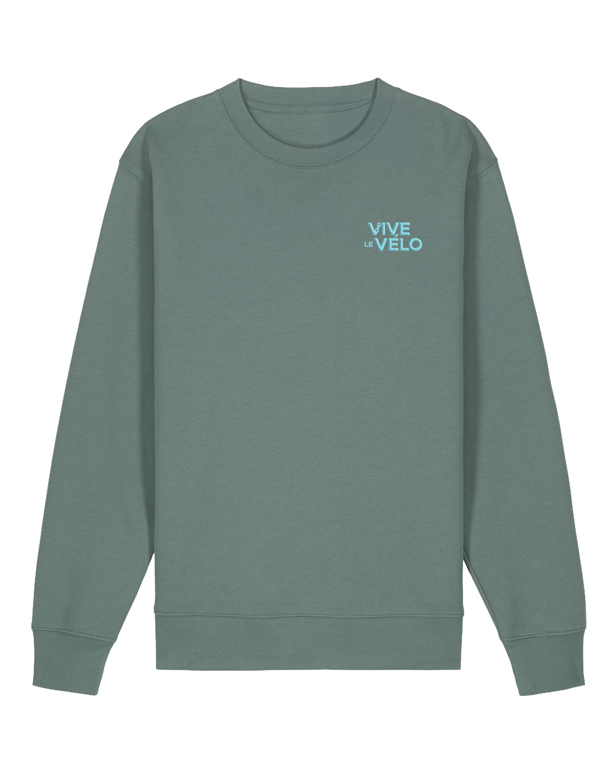 Vive le Vélo Sweater Unisex VLV Colours Broderie Rh Regular Fit Green Bay
