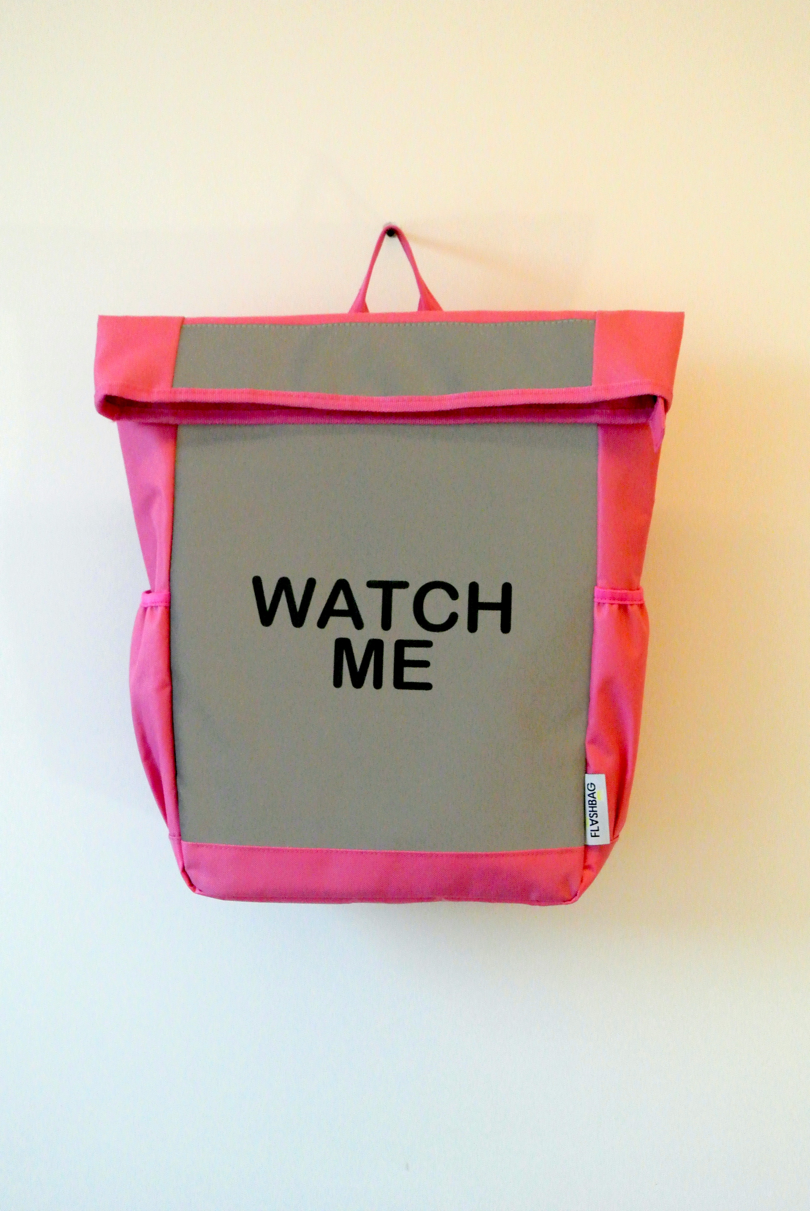 Flashbag Rugzak Lou 13l Roze-Reflecterend 40x12x28 cm