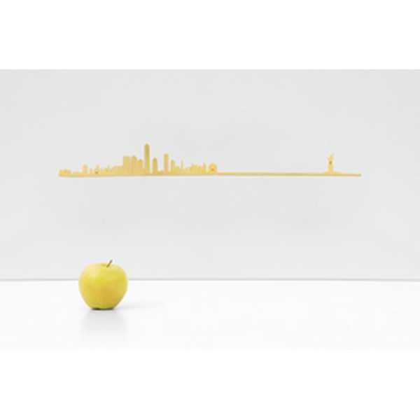The Line Panorama Muurdecoratie Metaal New York - Jersey - Goud