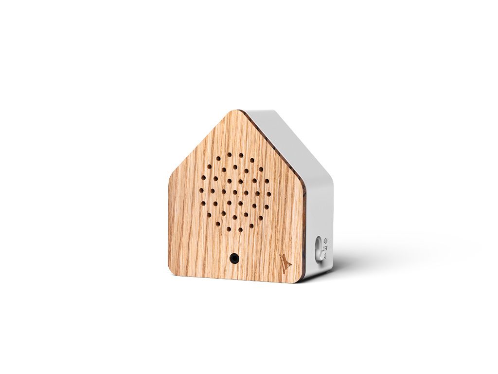 Relaxound Satellitebox Cricket Wood - Box met Krekelgeluiden 60 sec. - 7x4x7.7 cm - met Bewegingssensor - Oplaadbaar via USB-C (incl.) - Wit/Hout