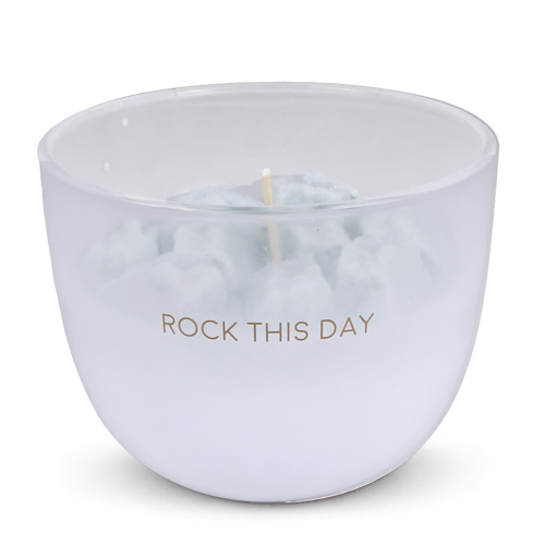 My Flame Geurkaars Sculpted Wax Rocks 11x8.5 cm Rock This Day - Bio Sojawas - Jasmine Luxe - 75 Branduren