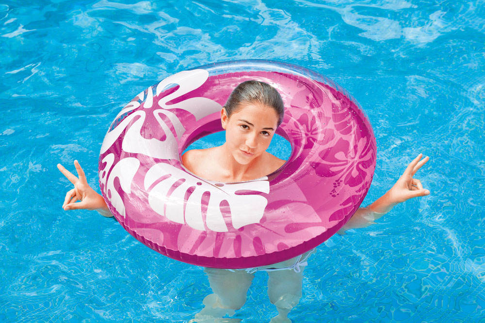 Intex Clear Color zwemring 91cm diameter - assorti