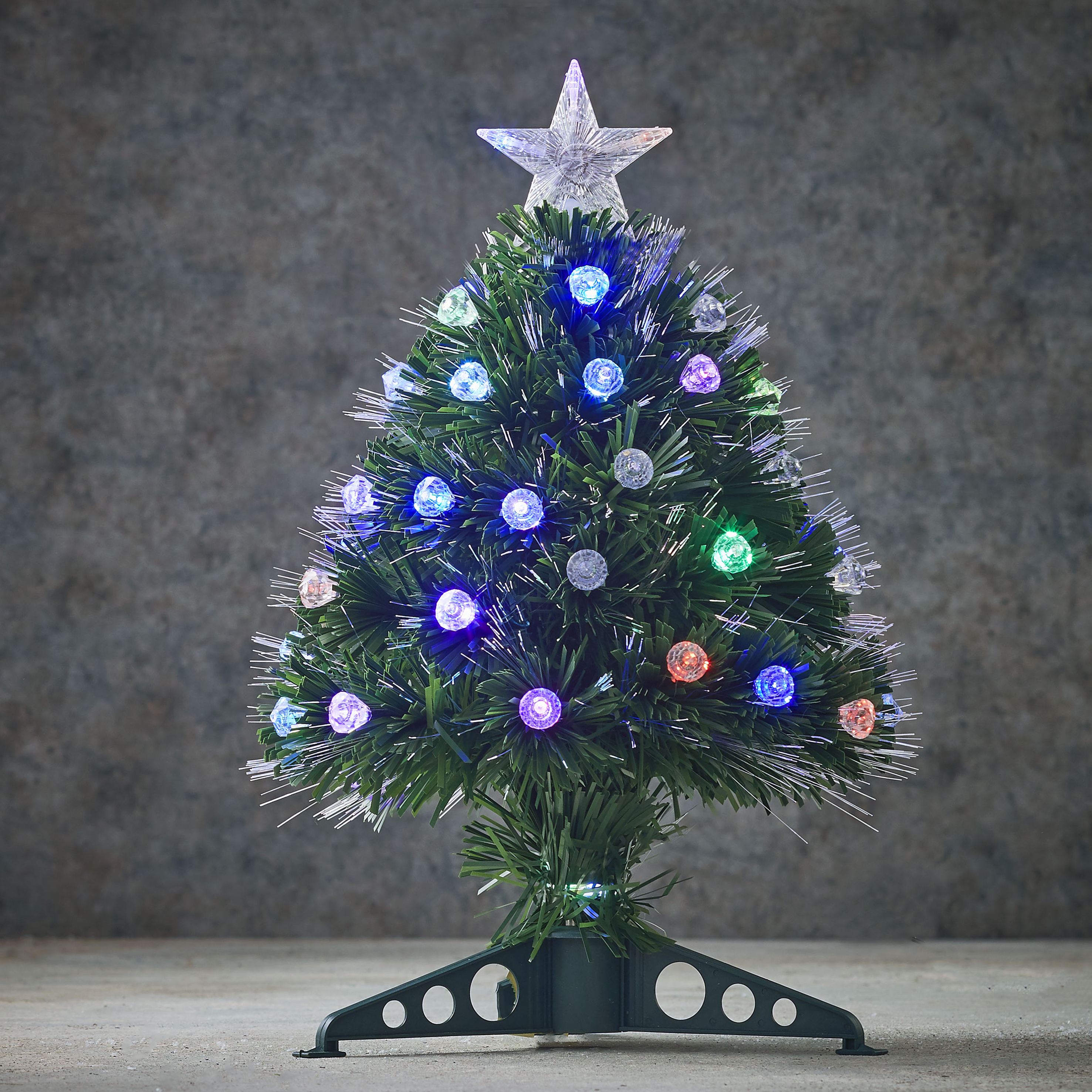 Kerstboom Mini Genova LED Groen 45x25 cm - 50 Lights - Multicolor