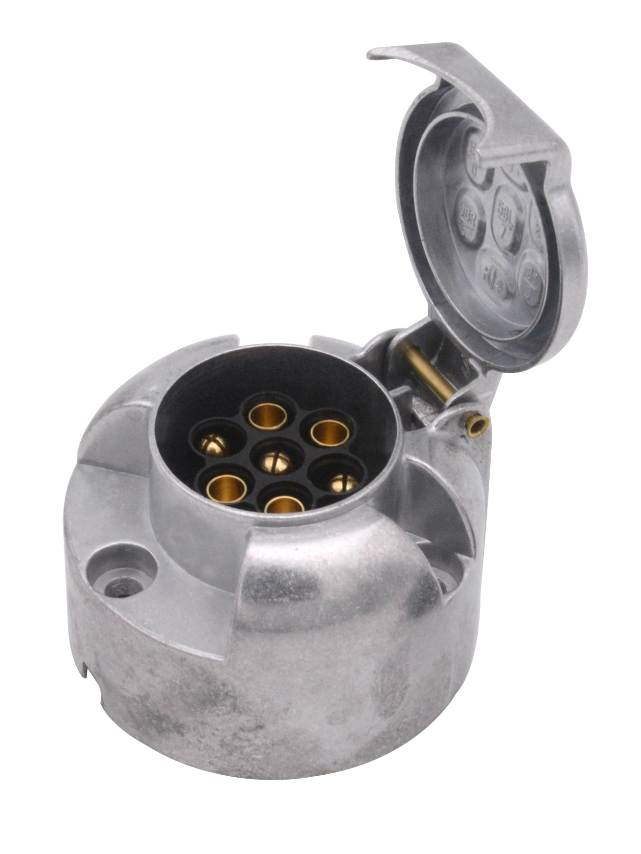 Stekkerdoos 7-polig alu 12V