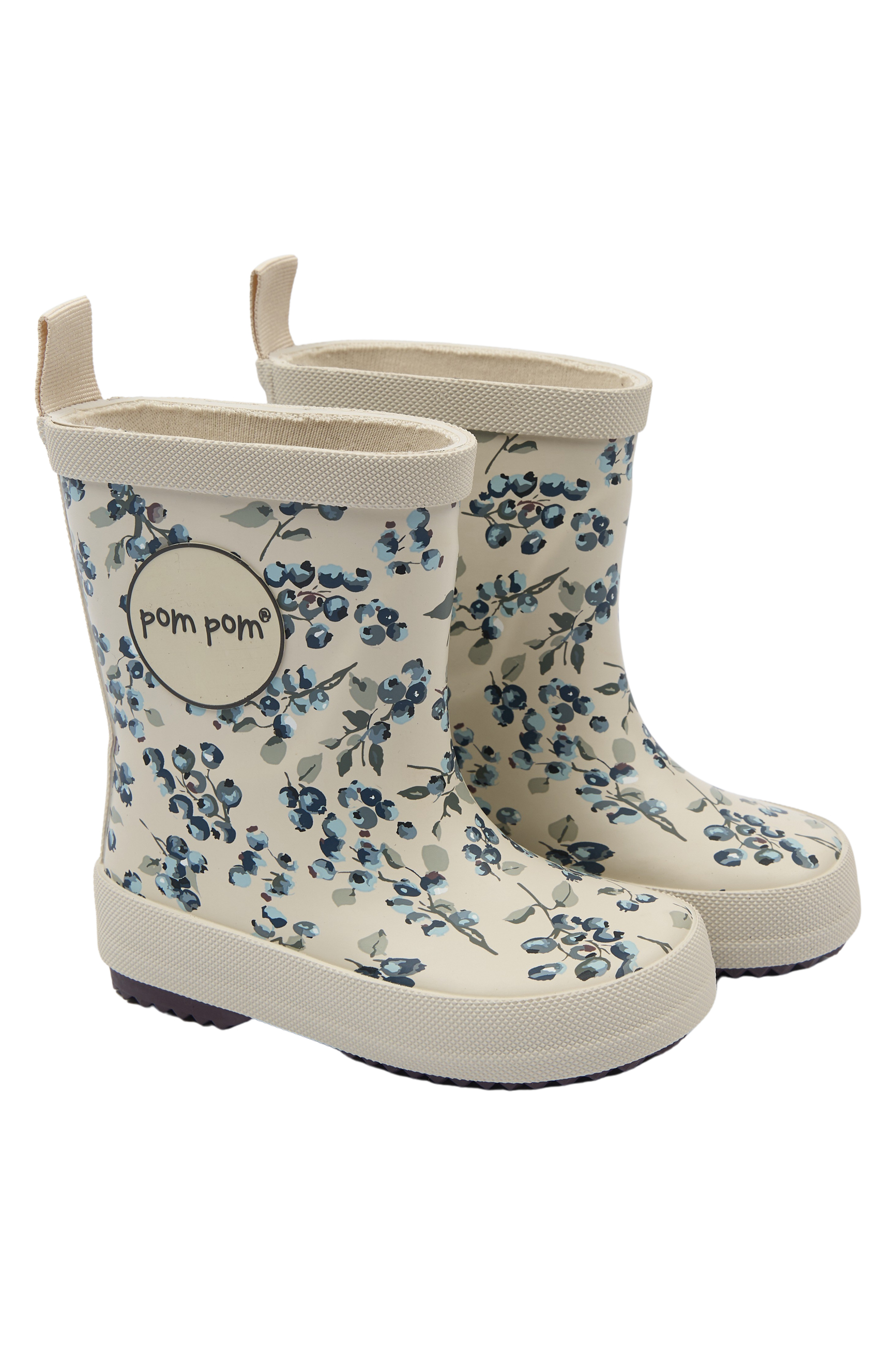 Pom Pom Regenlaars Unisex Bliss Gumboots Fog Blueberry AOP