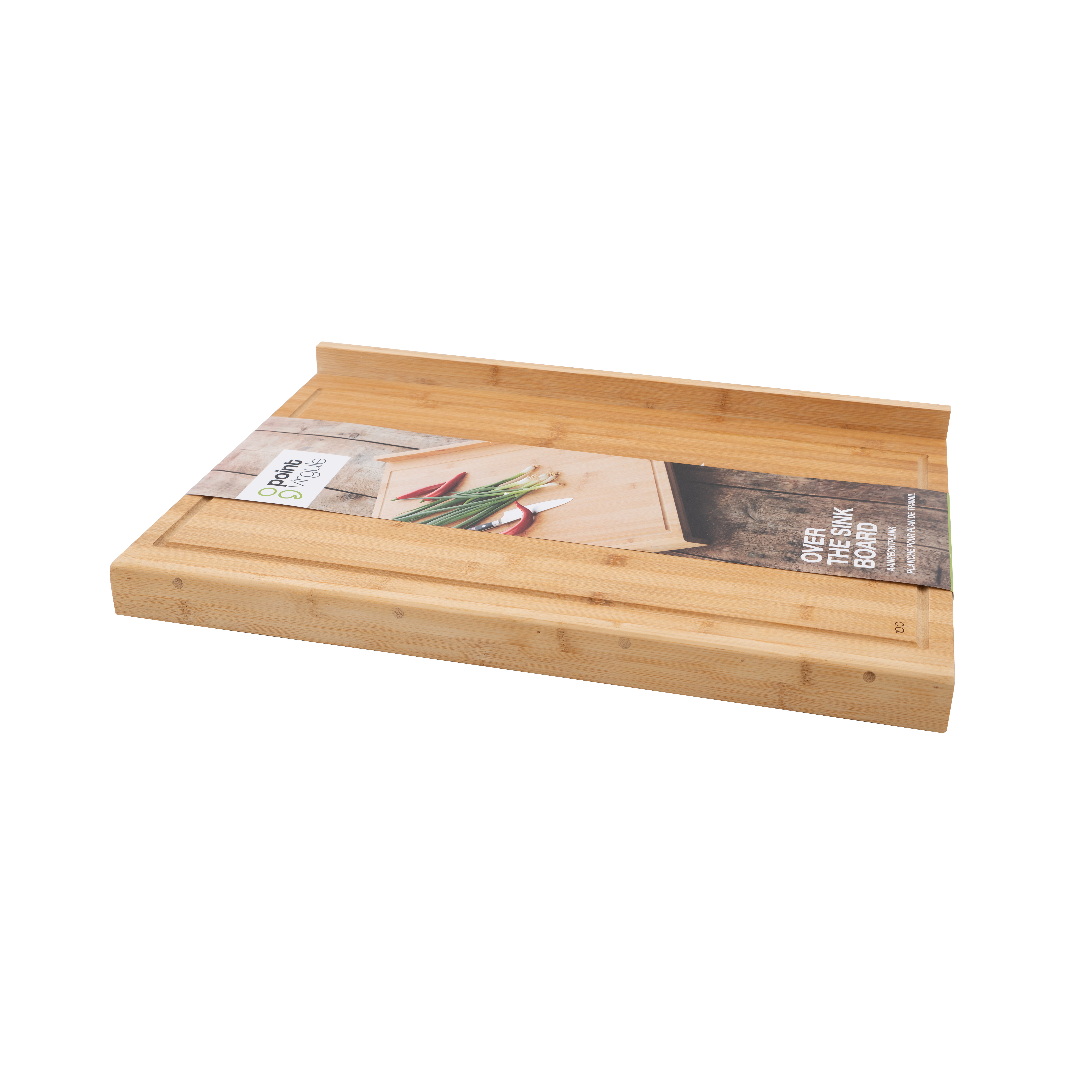 Point-Virgule Aanrechtplank Bamboe 60x40x7 cm met Sapgeul - Bamboe