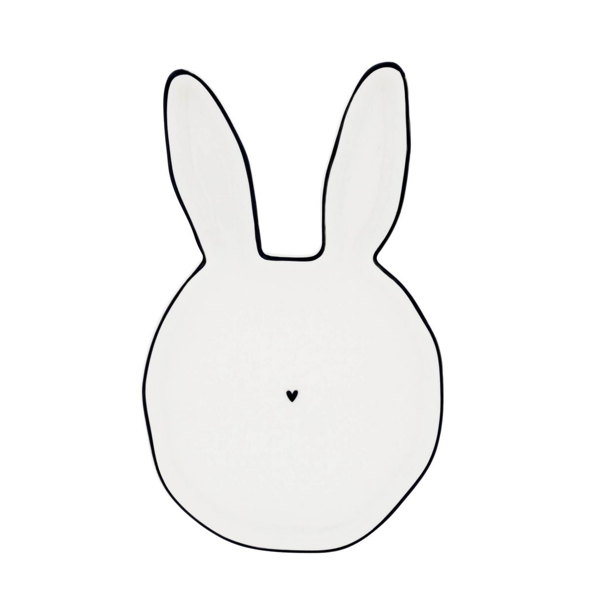 Bastion Collections Bord White Bunny Ears 21cm - Keramiek
