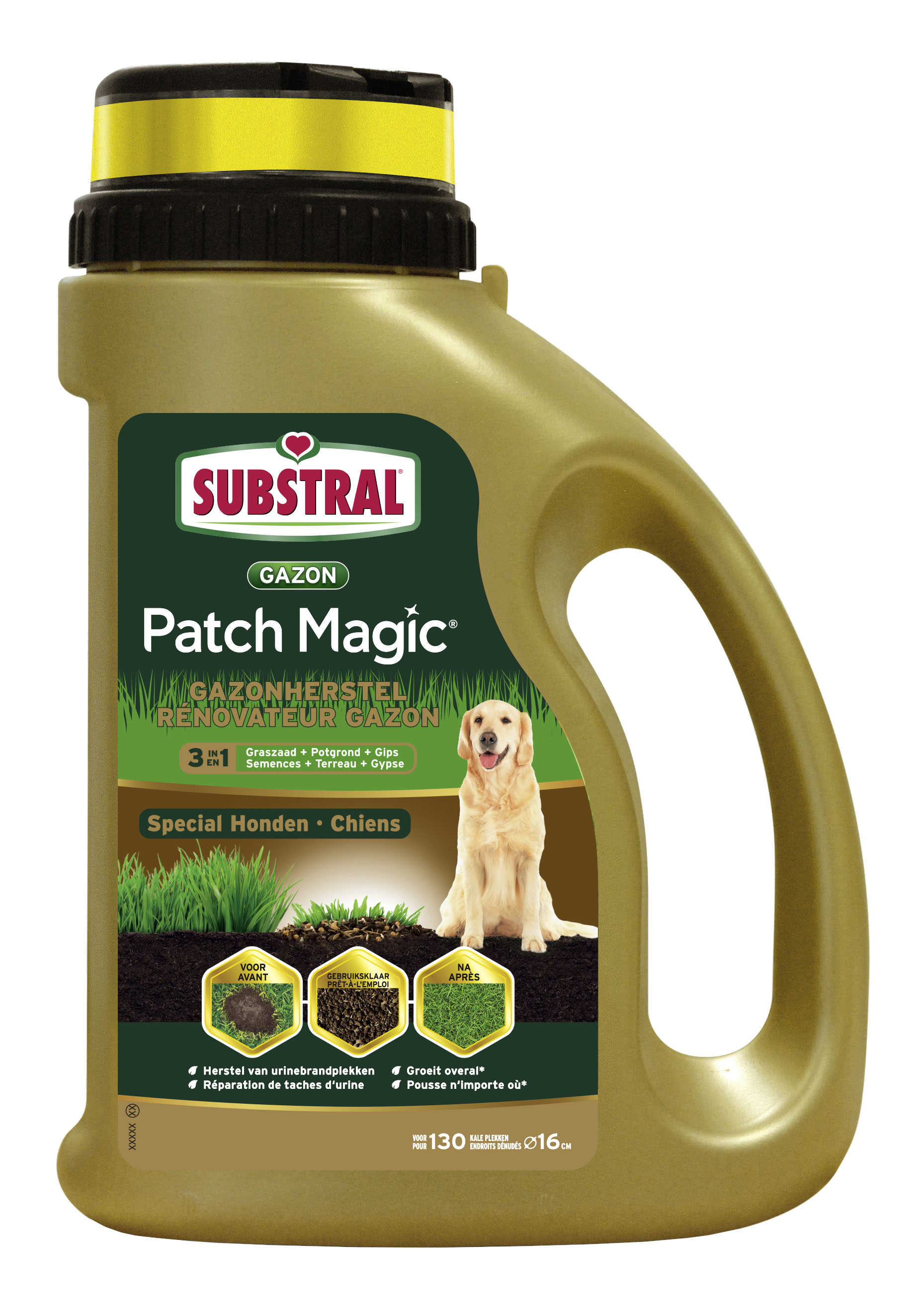 Substral Patch Magic Special Honden 3-in-1 - 1.3 kg - Herstelt Urinevlekken