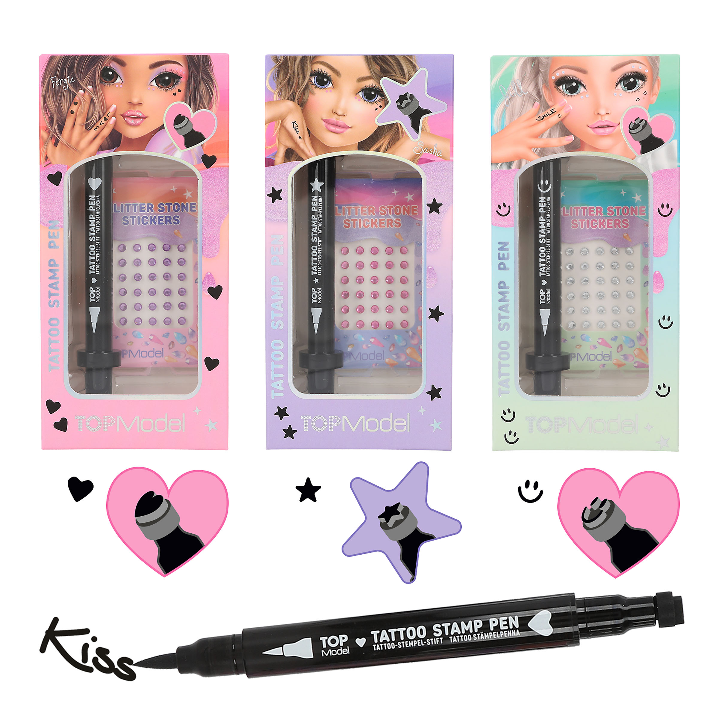 TOPModel Tattoo Pen met Glitter Beauty and Me