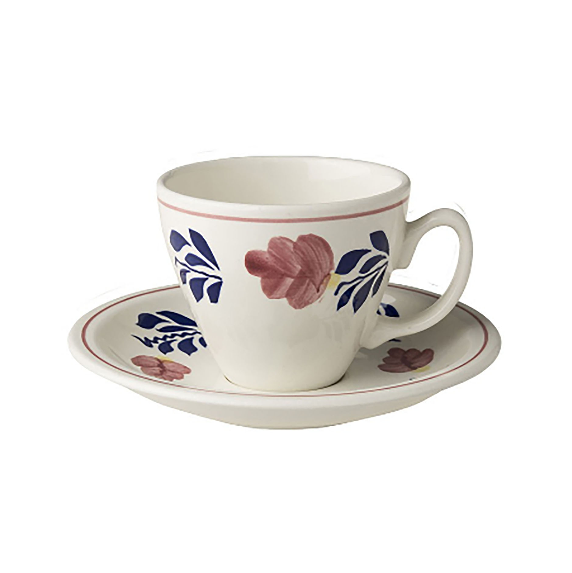 Royal Boch Koffietas Boerenbont 190ml met Schotel - Aardewerk