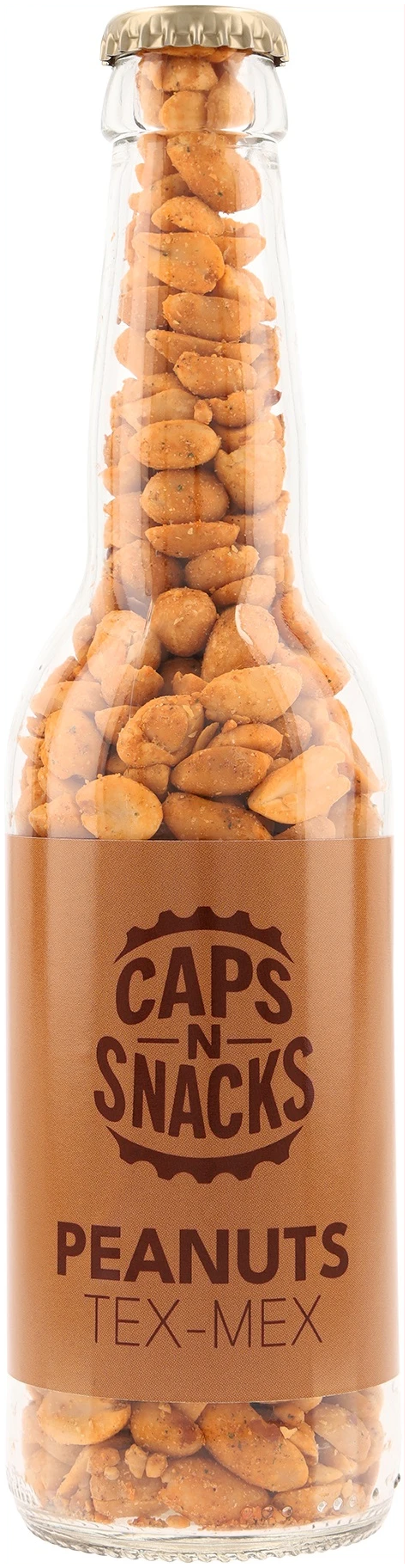 Caps N Snacks Pinda's Tex-mex 210g - in Bierflesje