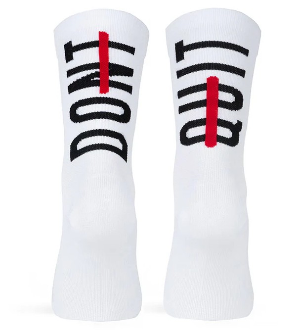 Pacific and Co Sportsokken Unisex Don't Quit White - L/XL - 42-45