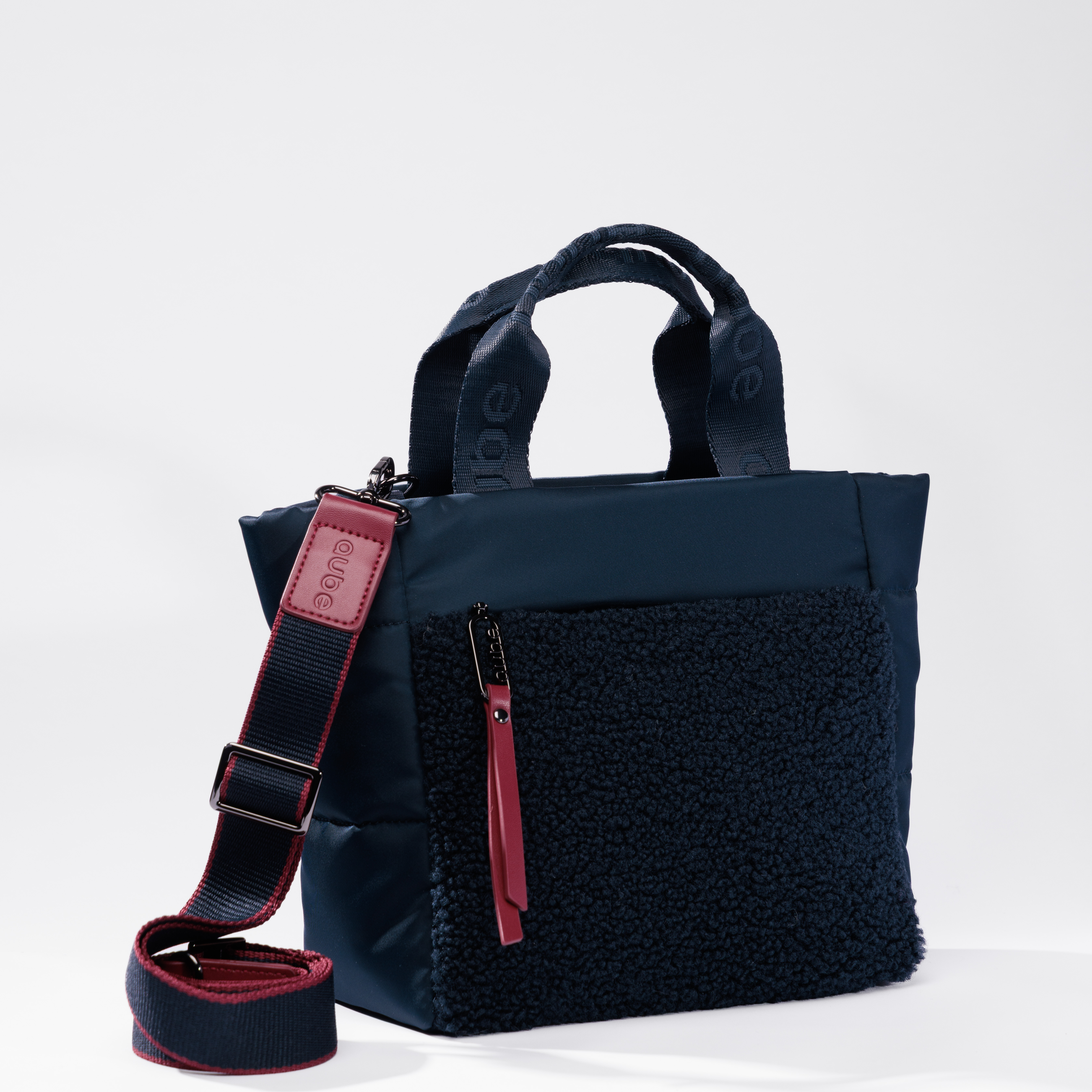 Aube Shopper Cumulus Medium Teddy Navy Blue 20.5x21.5x11 cm