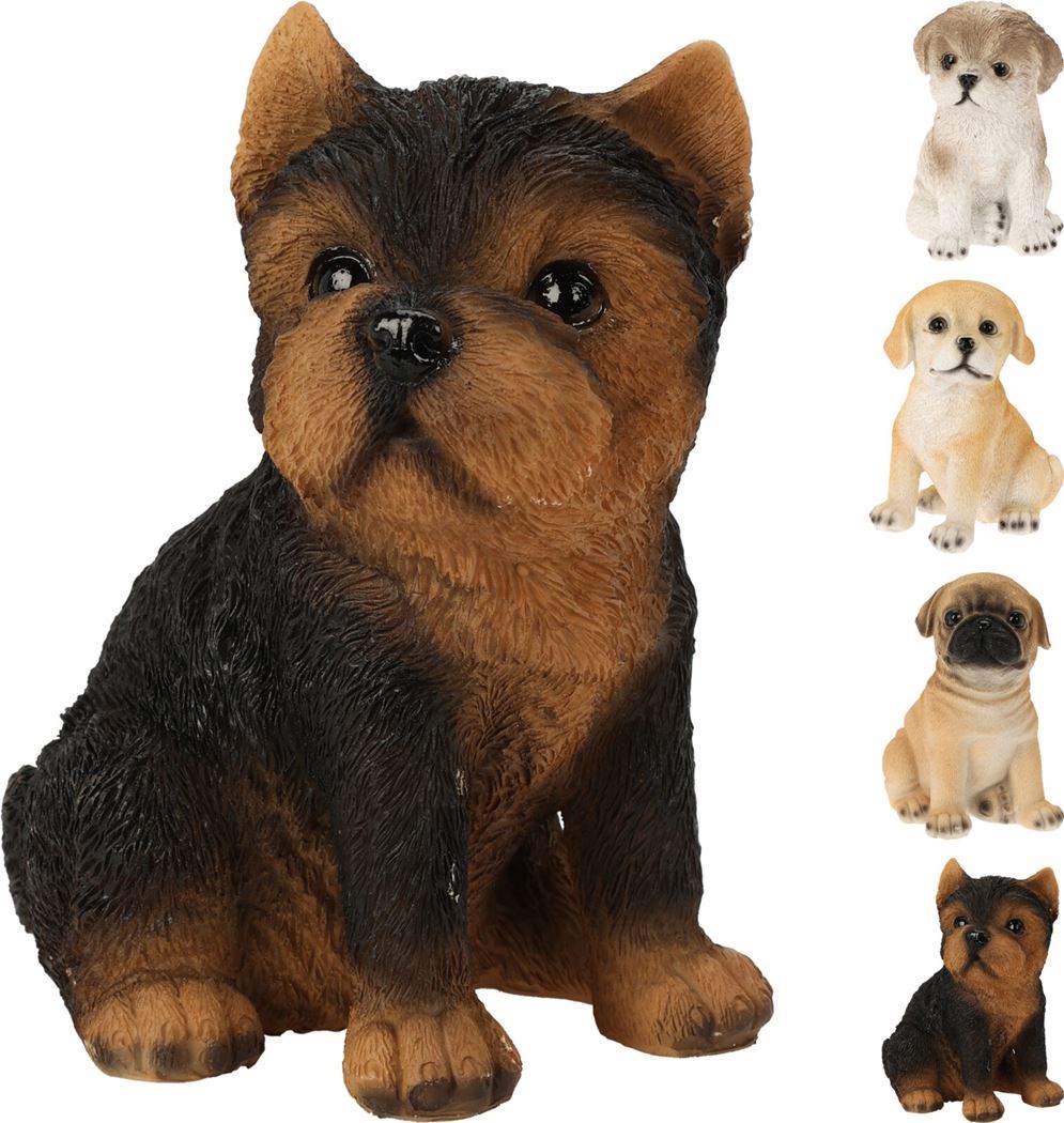 Beeld Hond 14 cm - assorti - prijs per stuk