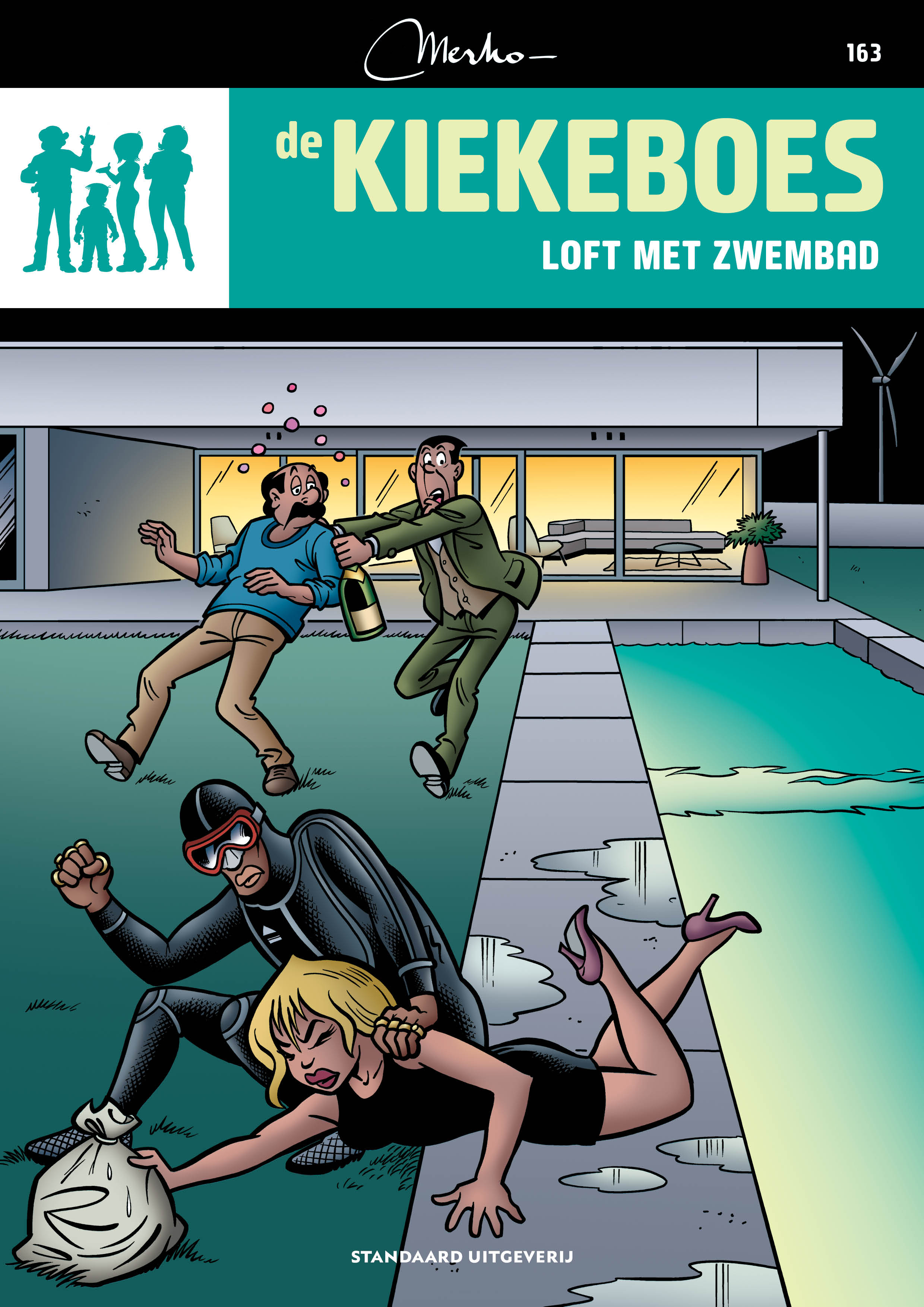 Stripverhaal De Kiekeboes 163 Loft met Zwembad