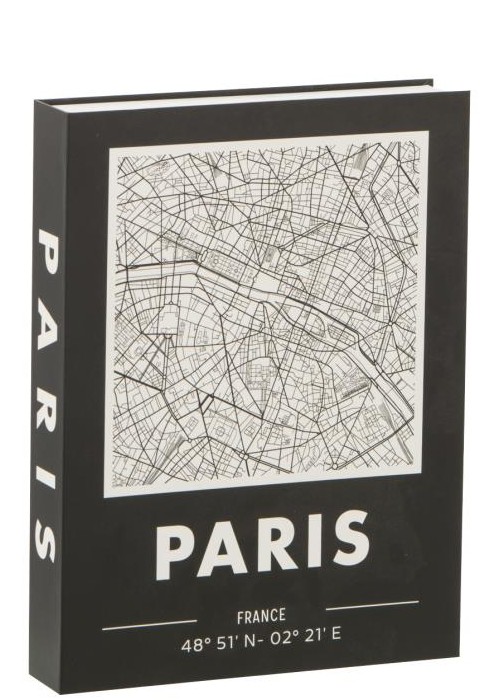 J-Line Opbergdoos Boek Paris 22x4.5x29 cm