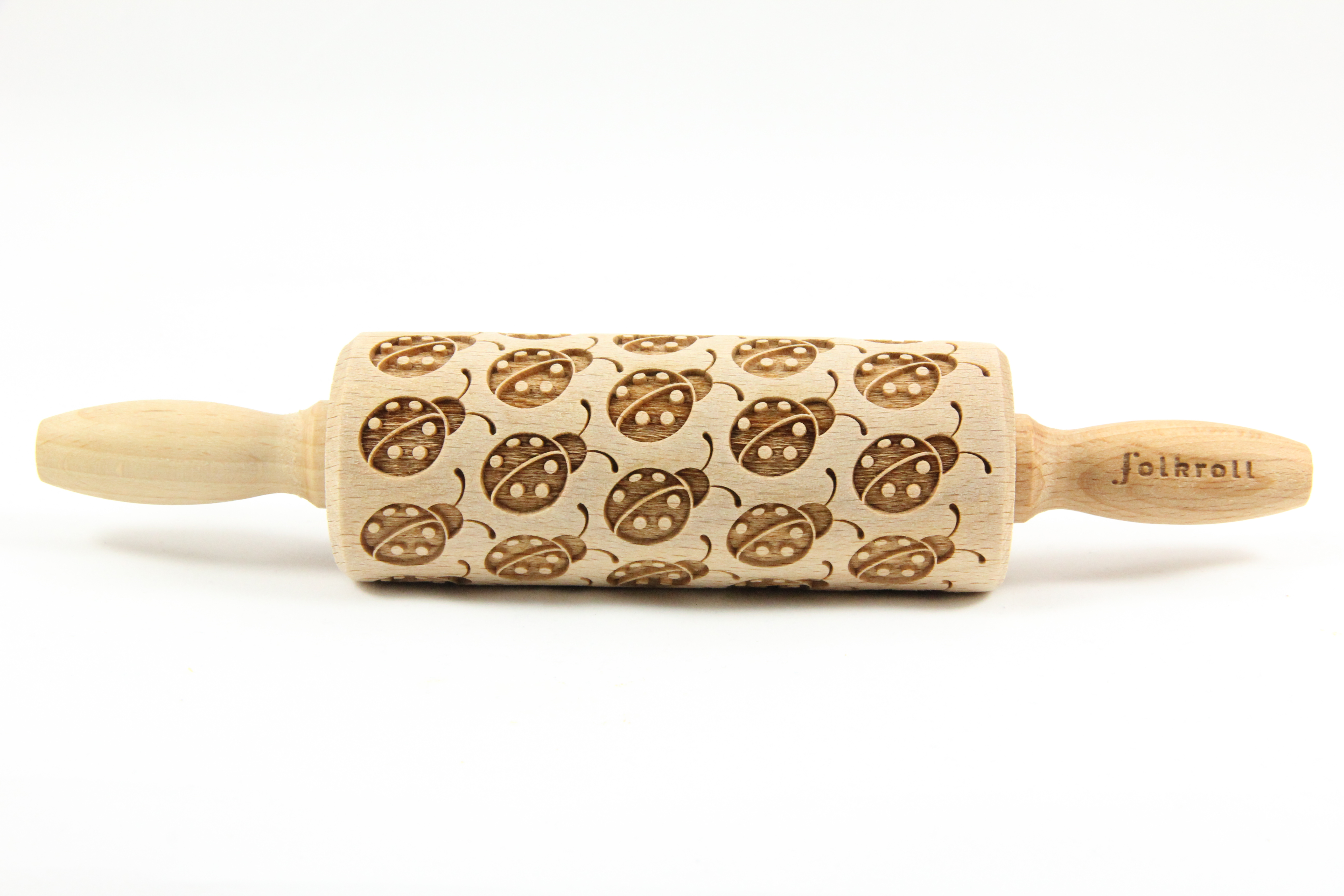 Folkroll Deegrol Junior Lieveheersbeestjes - 23x4.5 cm - Hout