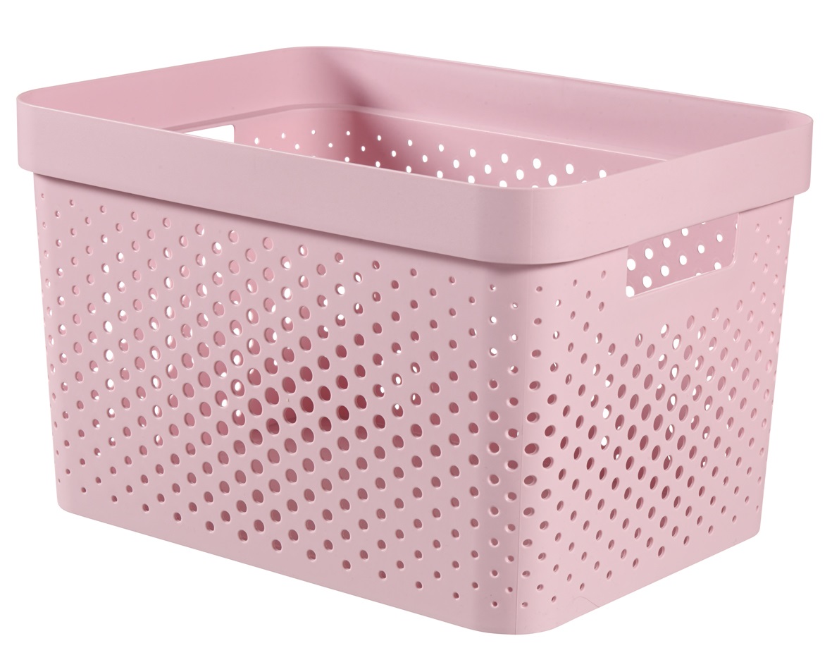 Curver Opbergbox Infinity Dots 17L Roze - 355x262x219mm