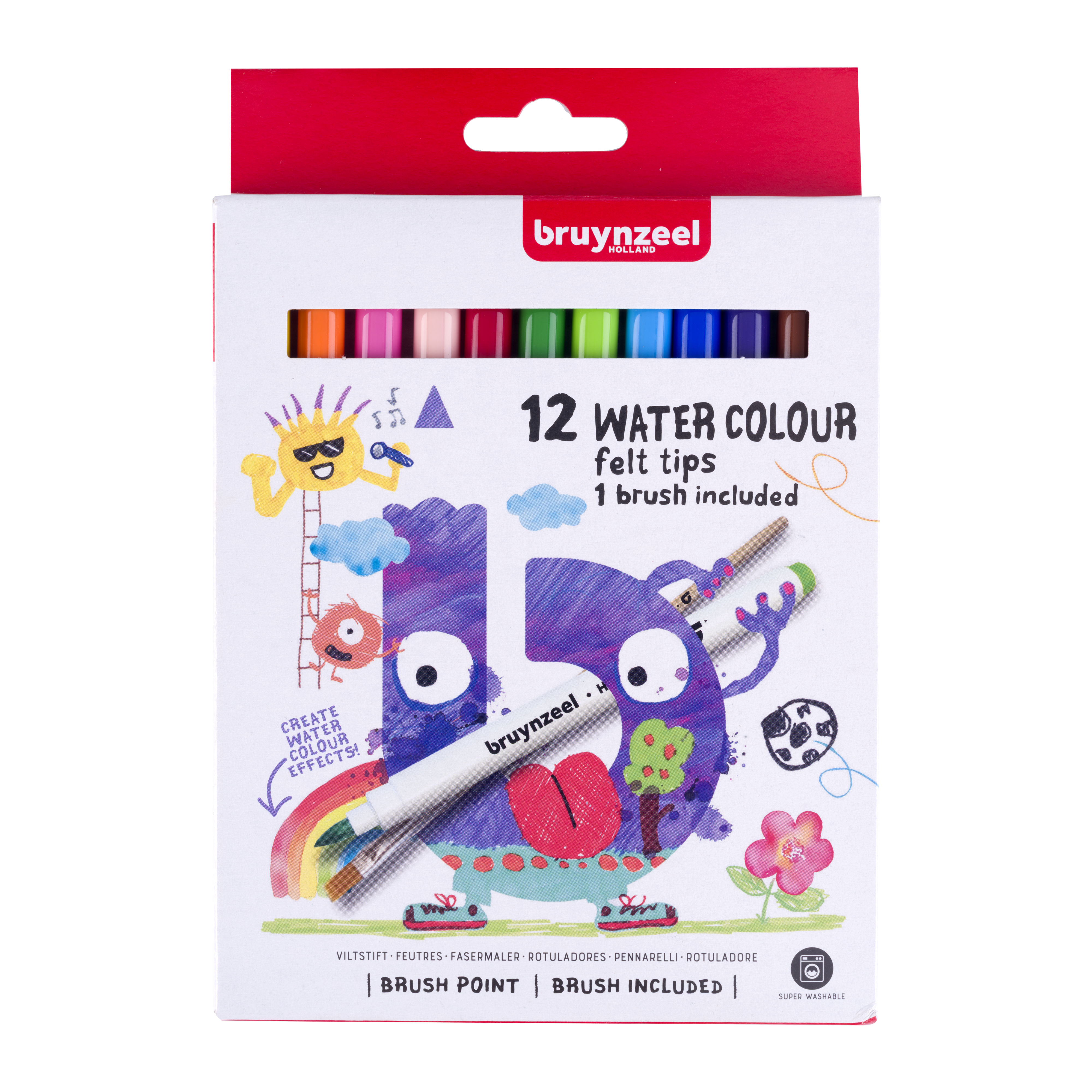Bruynzeel Waterverf Viltstiften 12 stuks