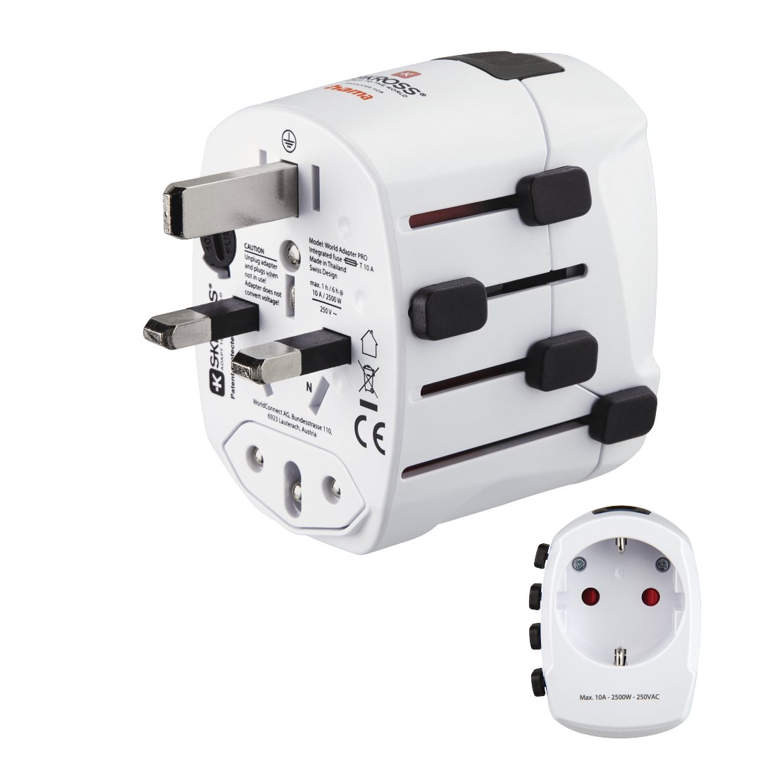 Hama Wereldreisadapter Skross World Travel Pro 3-polig