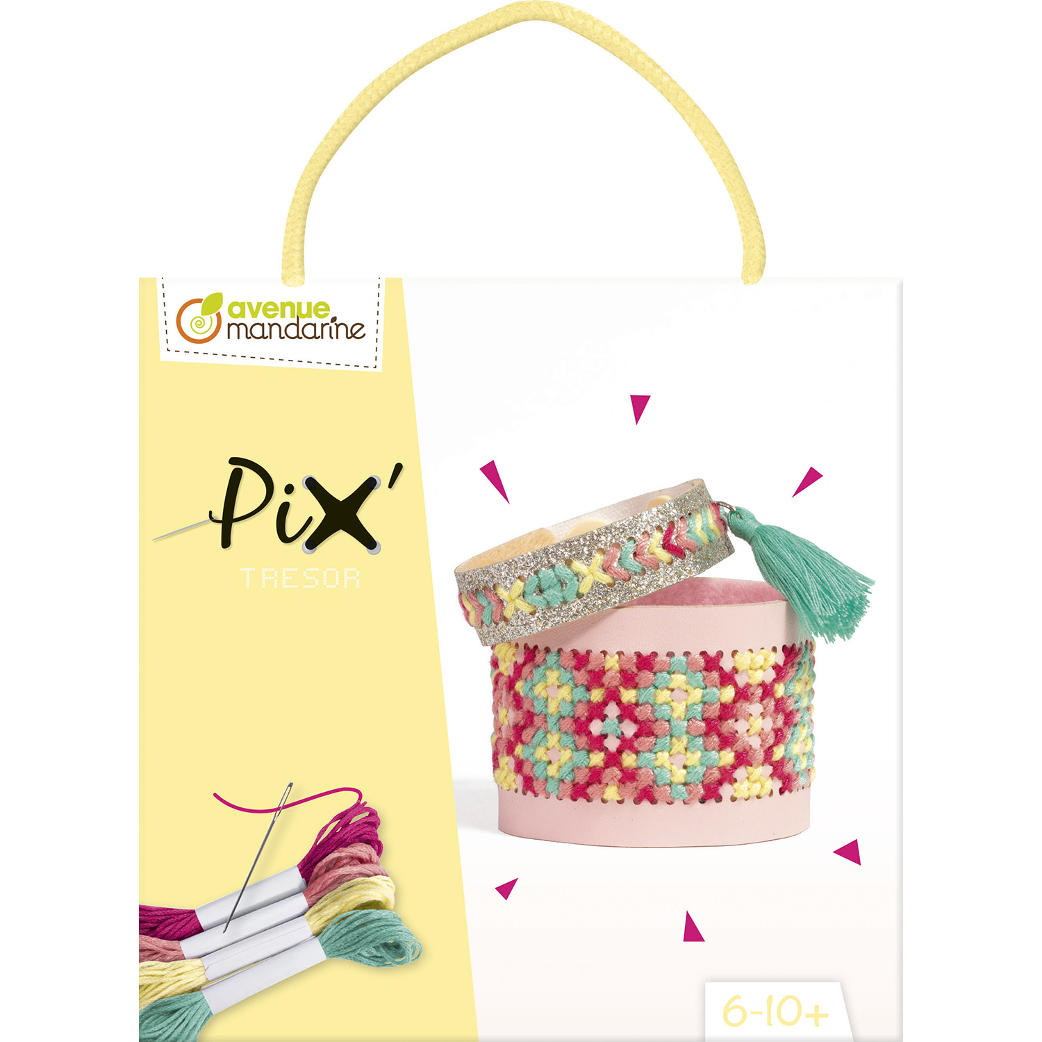 Avenue Mandarine Borduurset Pix Tresor Yellow - 6-10 jaar