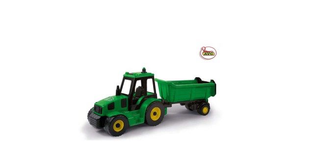 Alemar Tractor met aanhanger, 81 cm lang