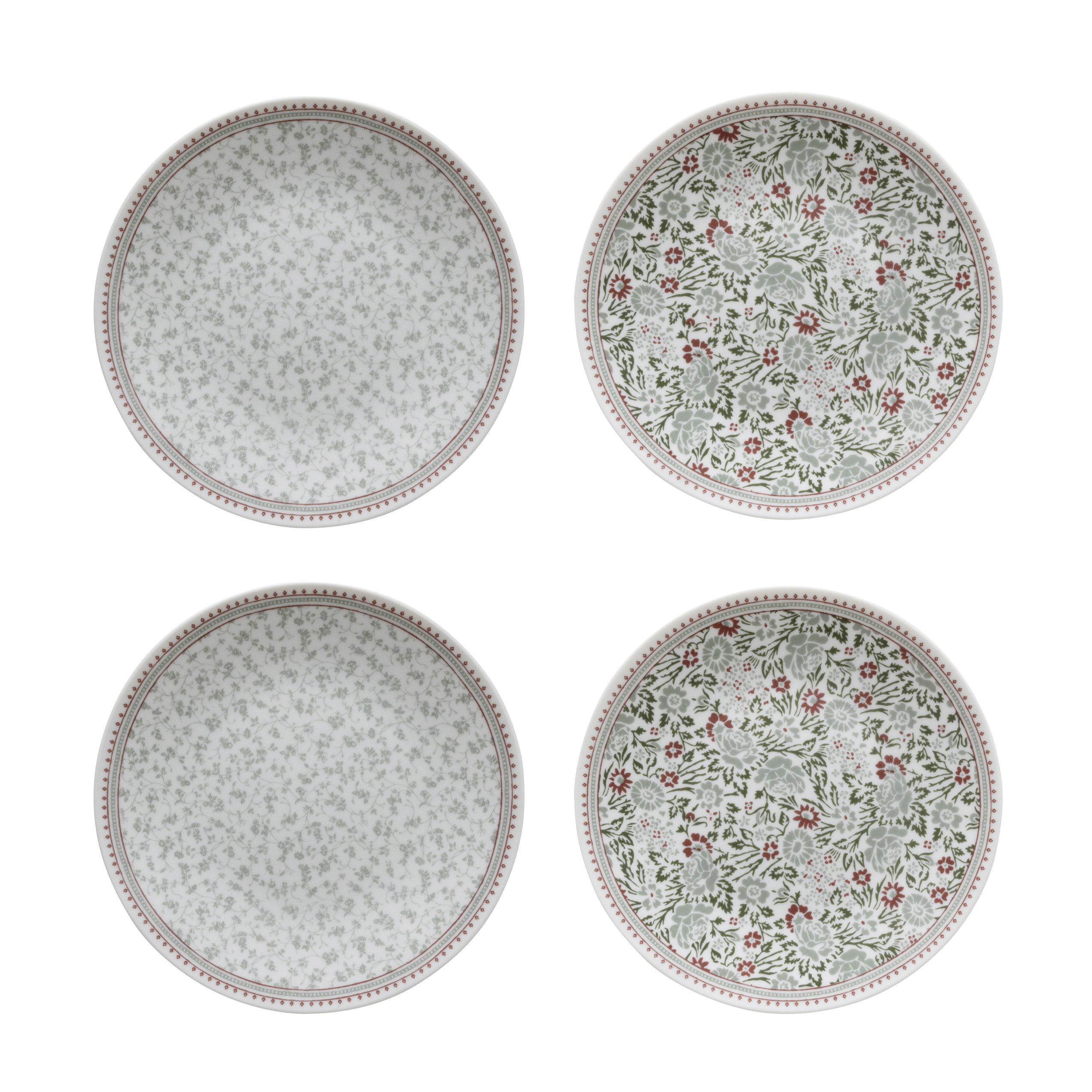 Laura Ashley Dessertbord Wild Clematis 12cm set 4 stuks - New Bone China