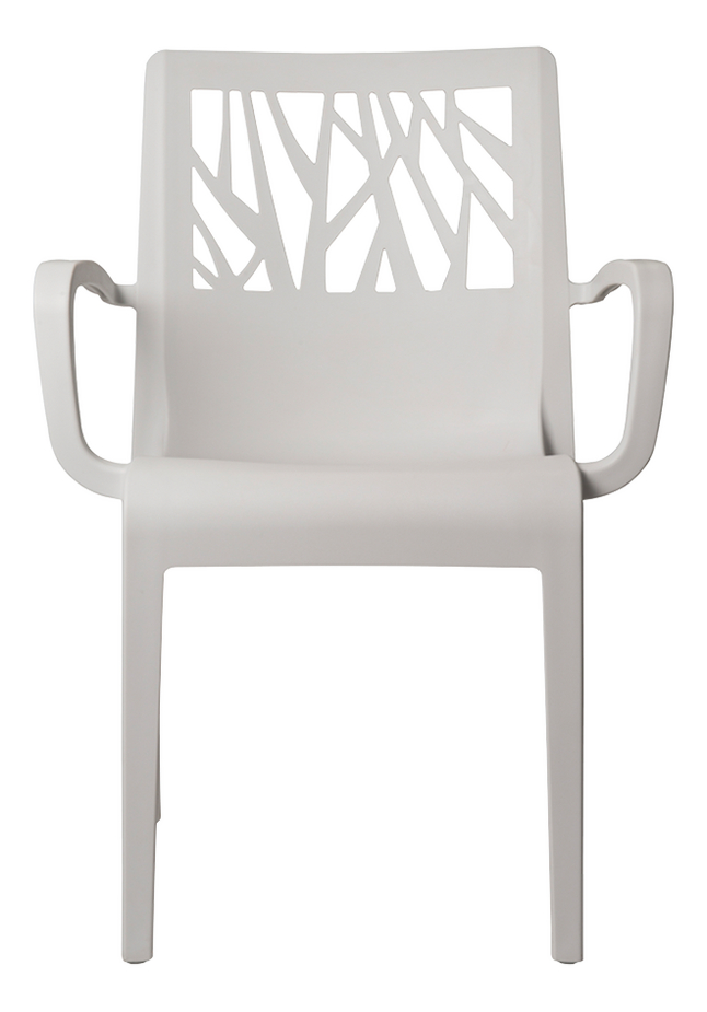 Grosfillex Tuinstoel Vegetal Wit Stapelbaar 48x58x88 cm