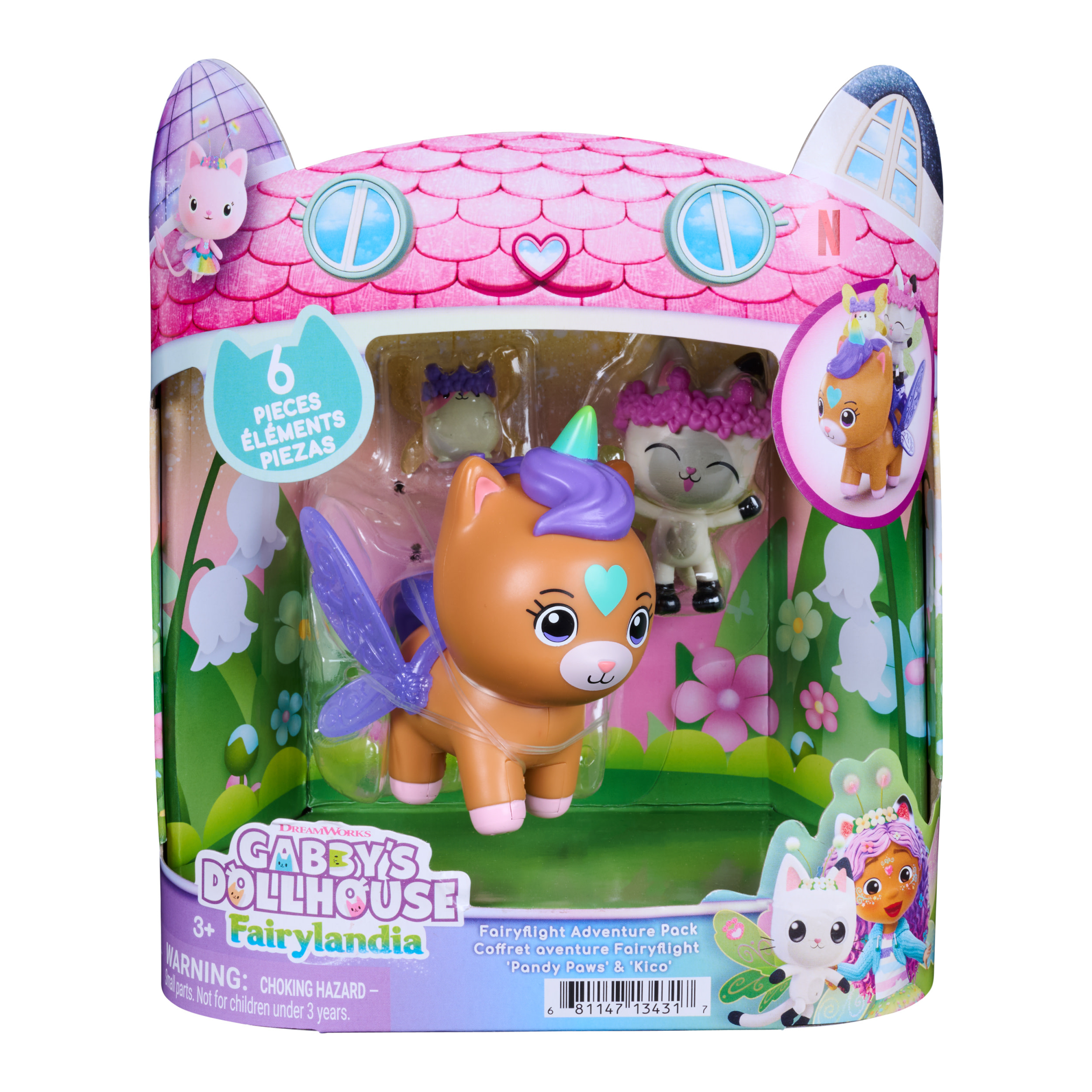 Gabby's Poppenhuis Dollhouse, Fairylandia , Figurenset, Pandy & Kico