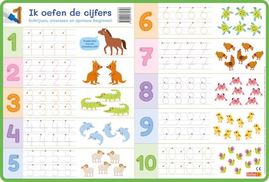 Educatieve Onderleggers - Ik oefen de Cijfers van 1 tot 10