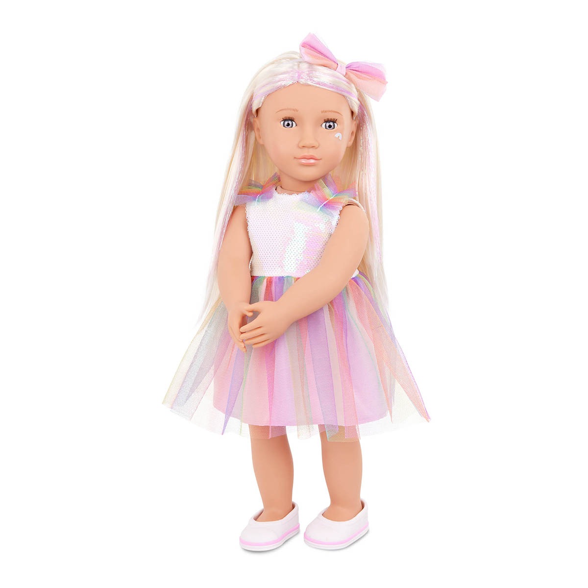 Our Generation Pop Iris 46 cm met regenboogjurk