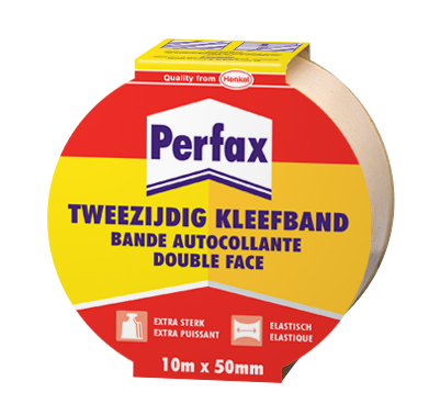 Perfax Dubbelzijdig Kleefband 0.5x10 m met Textieldrager