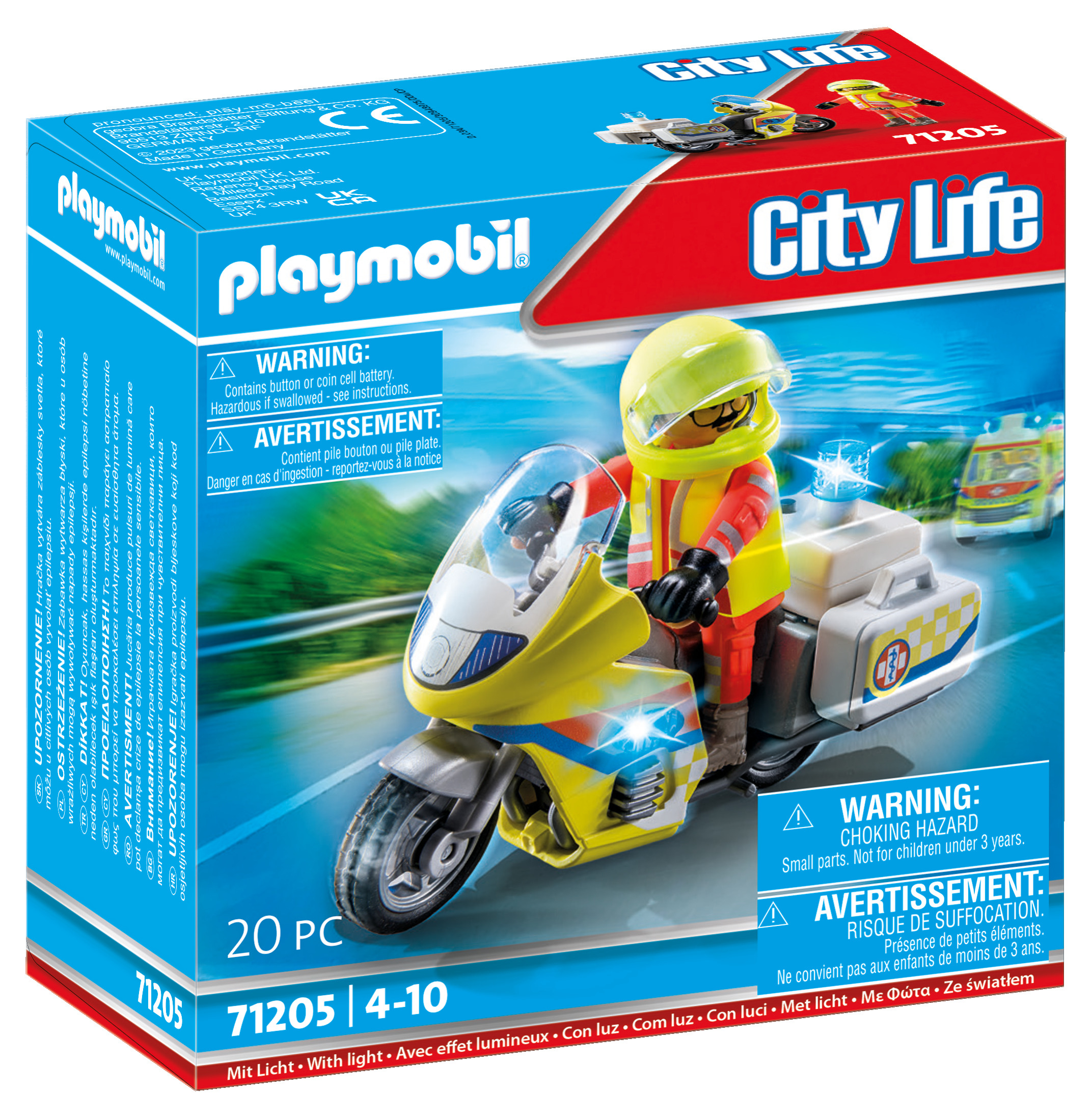 Playmobil City Life 71205 Noodmotorfiets met zwaailicht