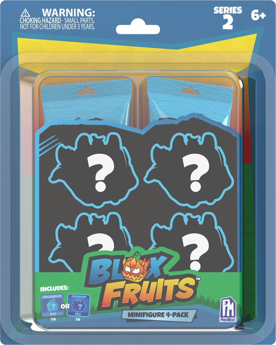 Blox Fruits Mini Figure 4 Stuk in Blind Bag met code voor Video Game S2