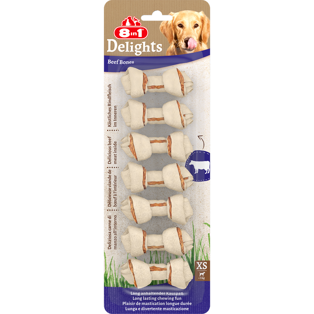 8in1 Delights Runder Benen extra small 7 stuks