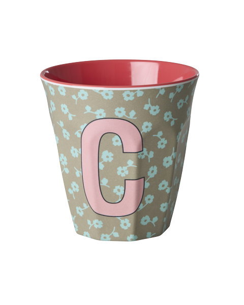 Rice Cup Melamine Letter C Flowers 250ml