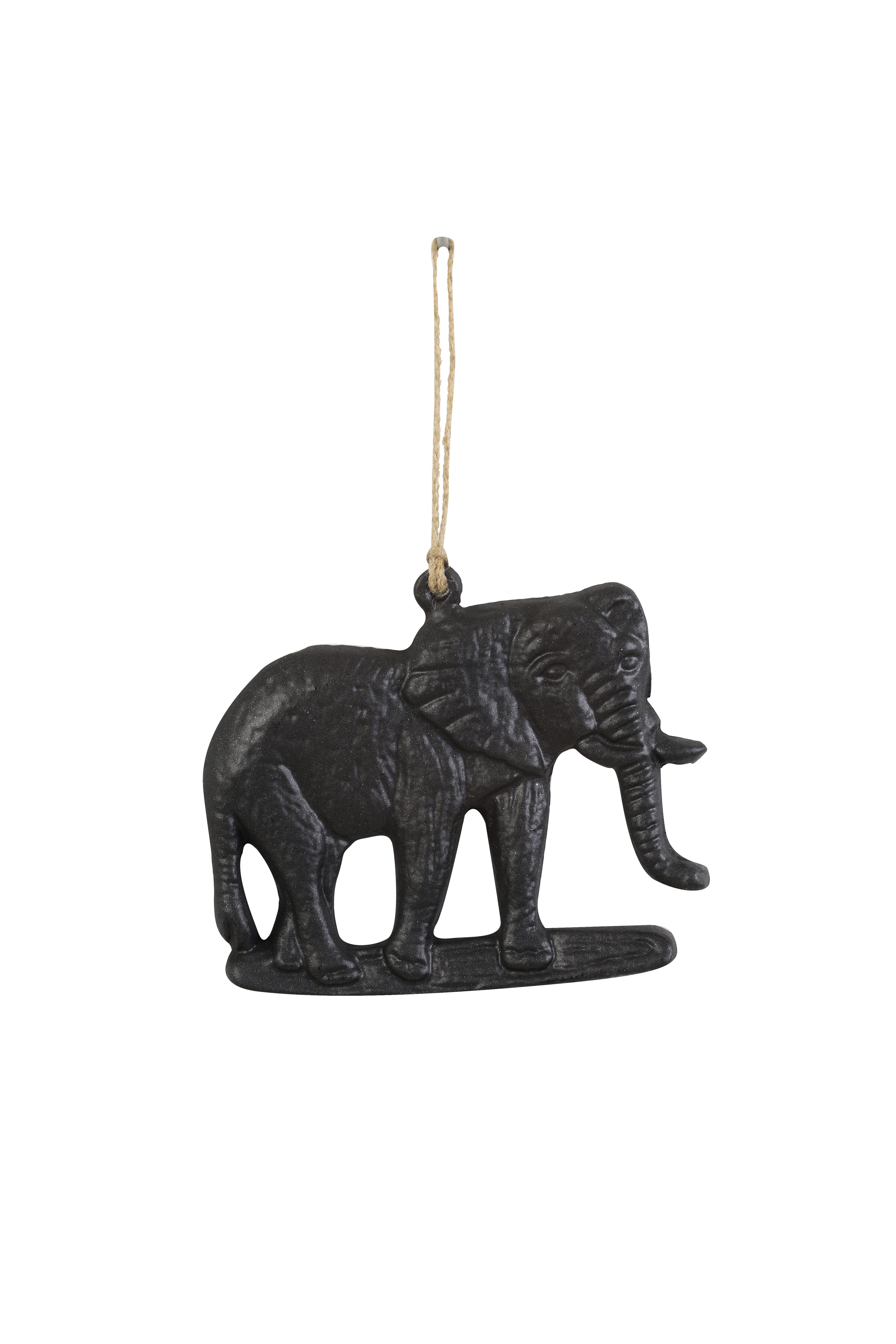 Light & Living Hangdecoratie Olifant 10x3x12cm - Mat Zwart