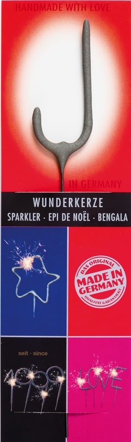 Wondercandle Classic Letter J Grijs