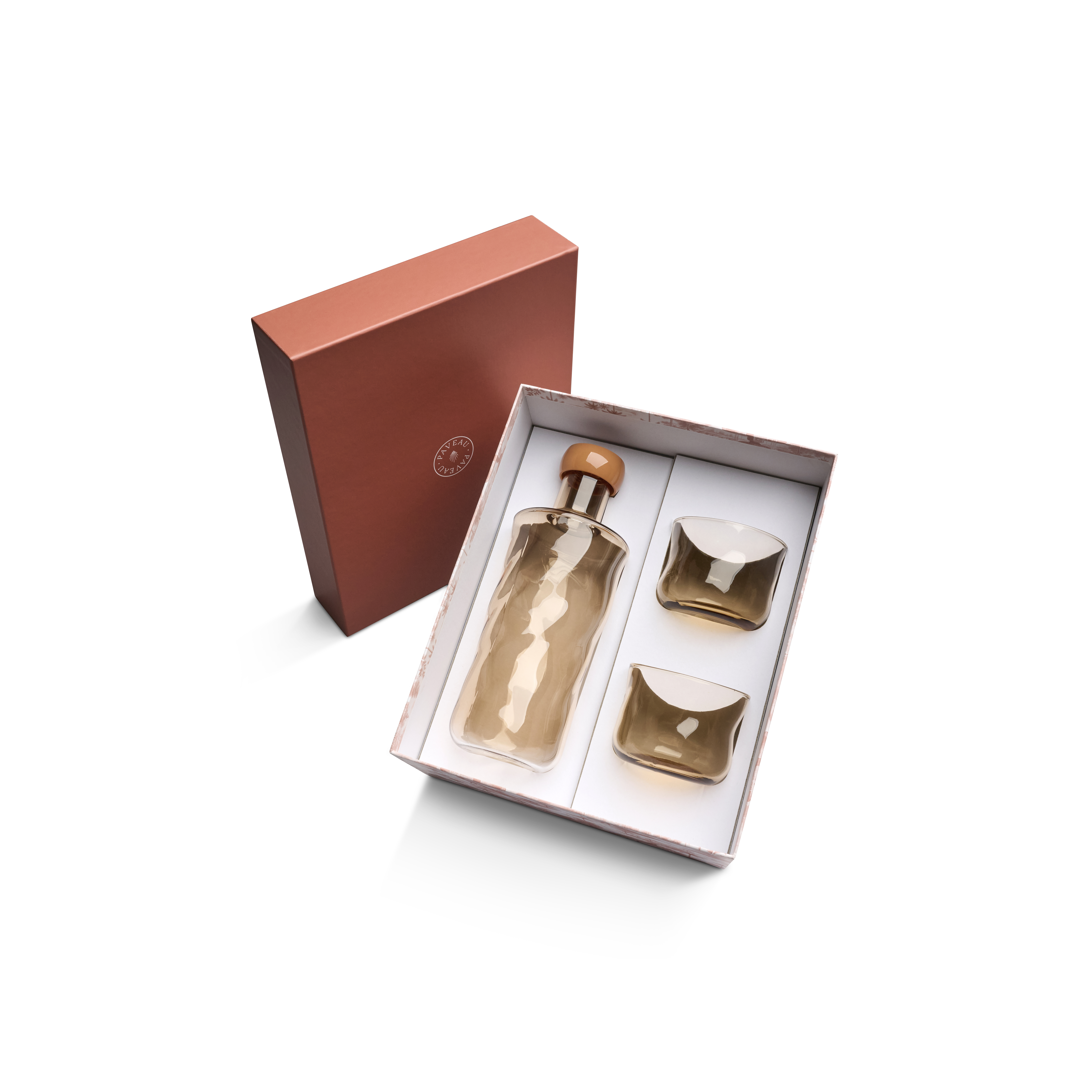 Paveau Set Swirl Medium Glow - Fles/Karaf 750ml met 2 Glazen 240ml