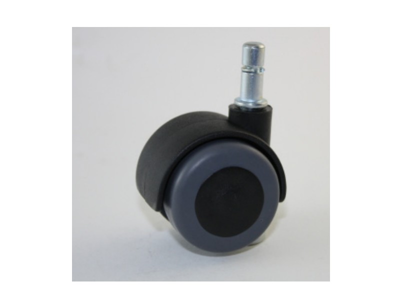 Dubbelrol Meubelwiel Zacht met rem Diameter 40mm - met 8mm stift