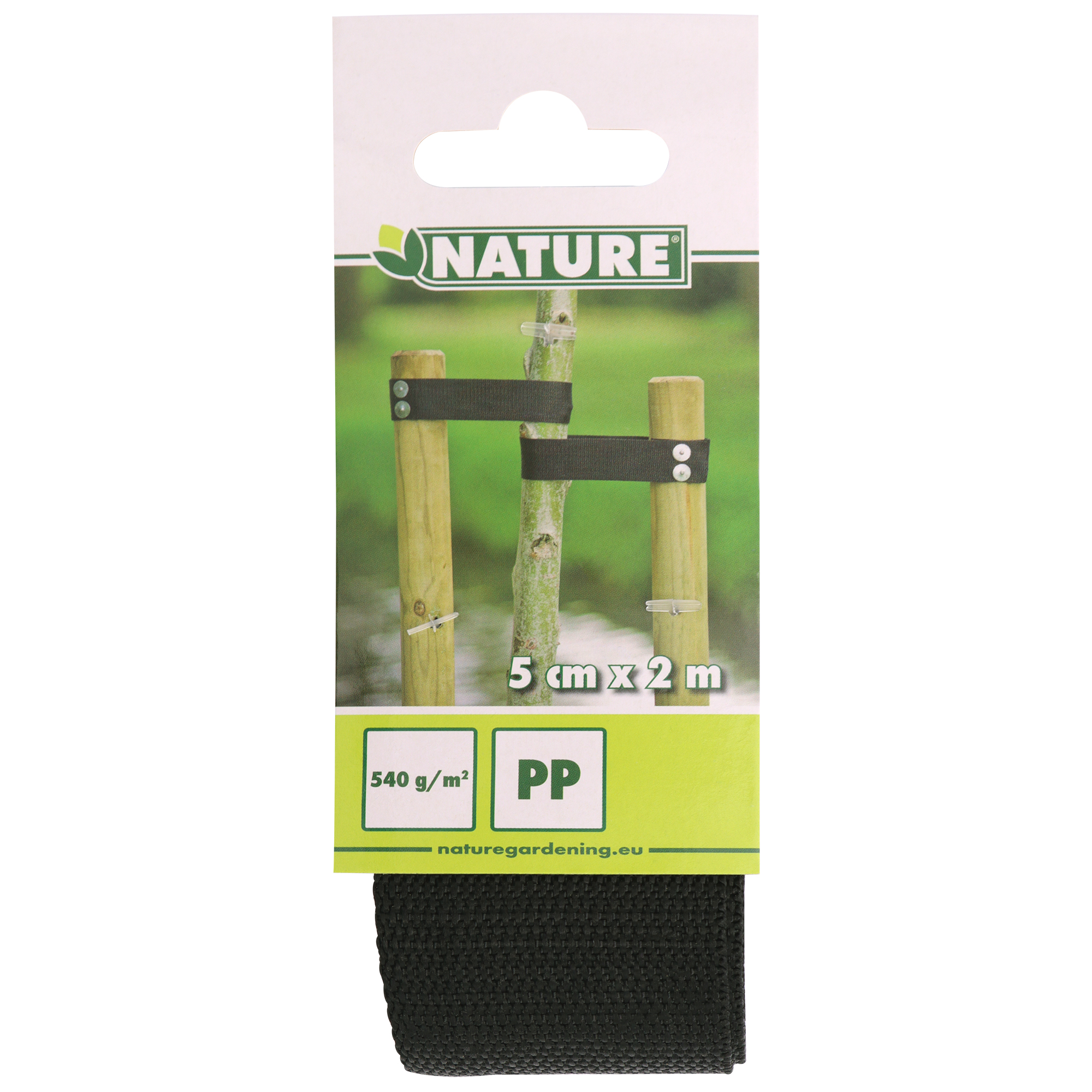NATURE Boomband 2 m x 5 cm Zwart