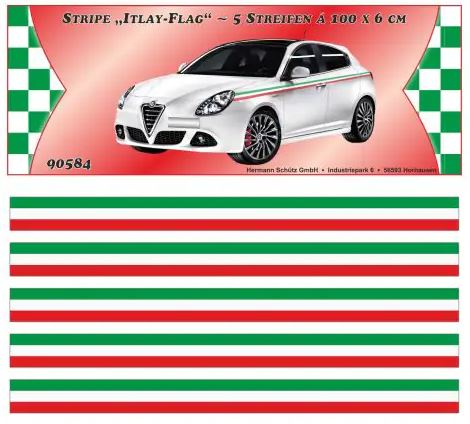 Race Vlag Italie 60mm 5 meter