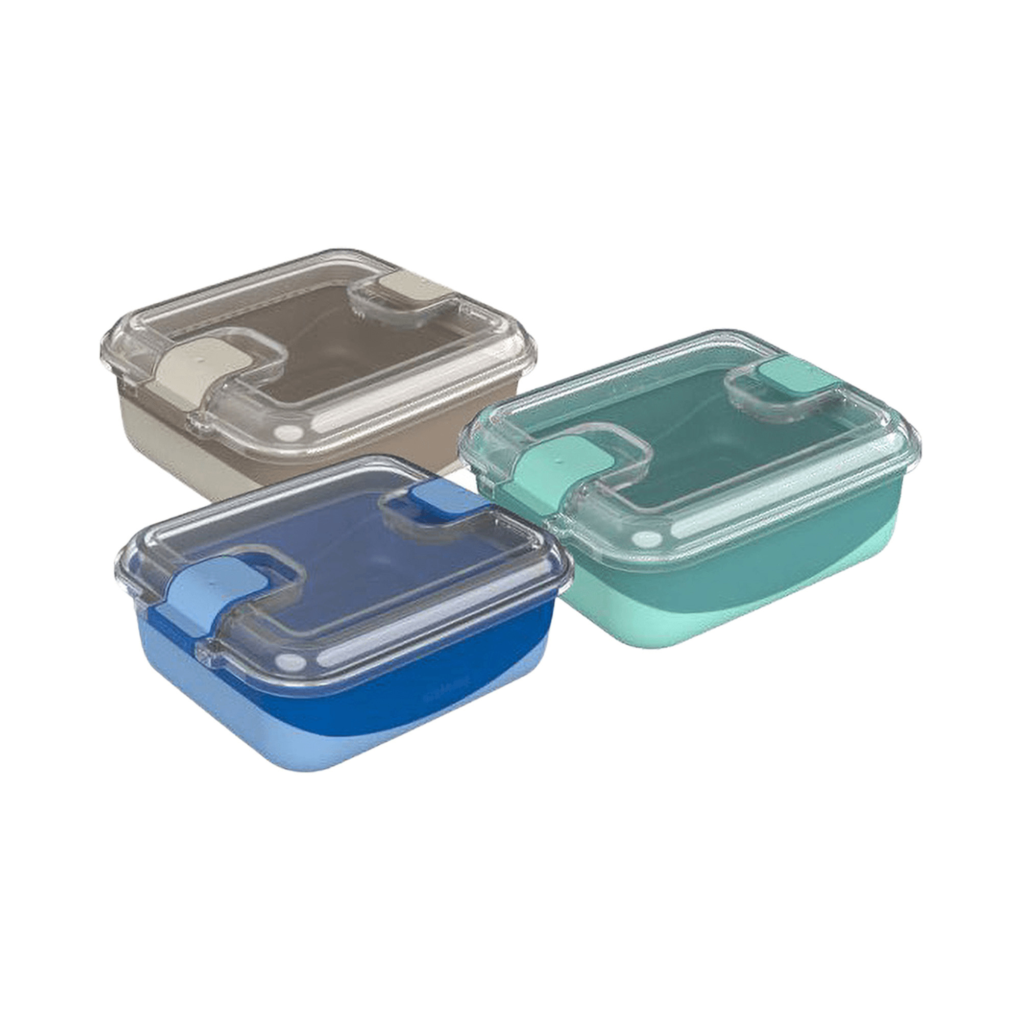 Sistema Heatables Lunchbox 1l - 19x15.7x7 cm - Kom met Clips en Stoomventiel-opening - assorti - prijs per stuk