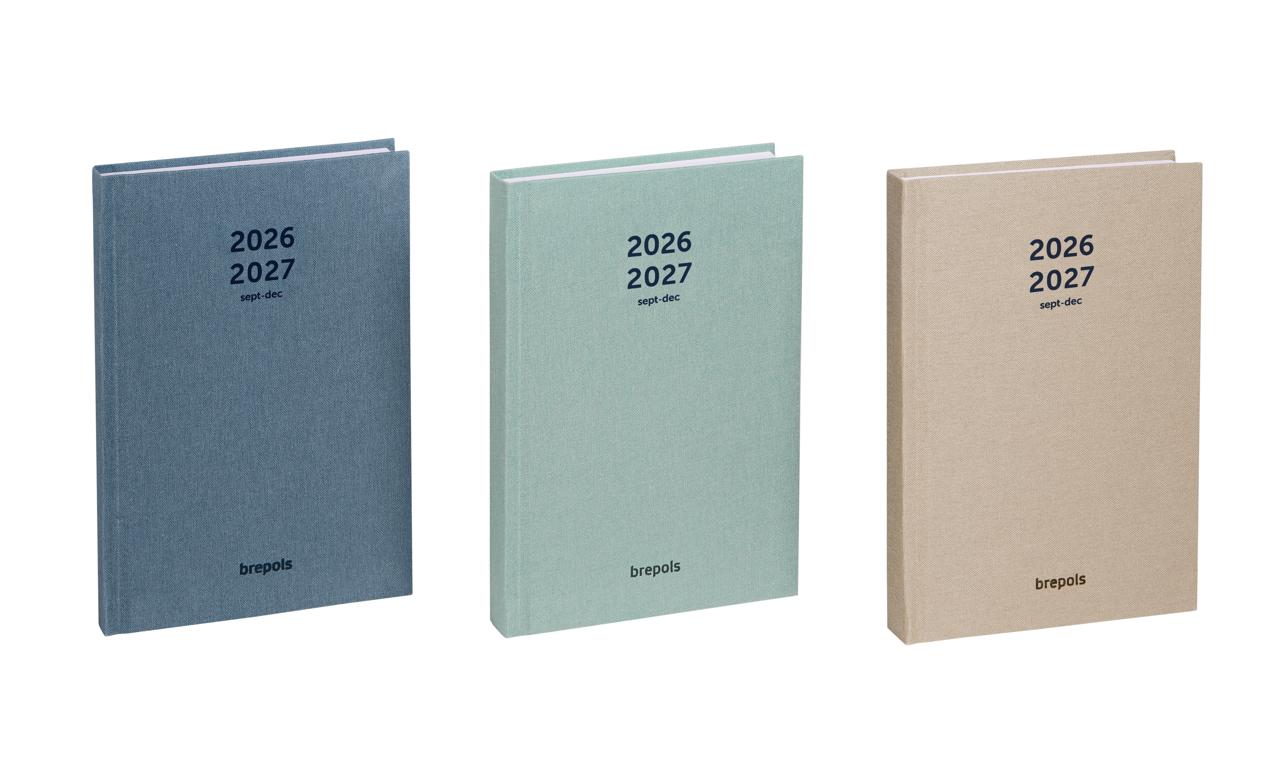 Brepols 16M Agenda 2026-27 Weekly Notes Nature 1week/pag+Notes Linnen Genaaid assorti 14.8x21 cm - per stuk