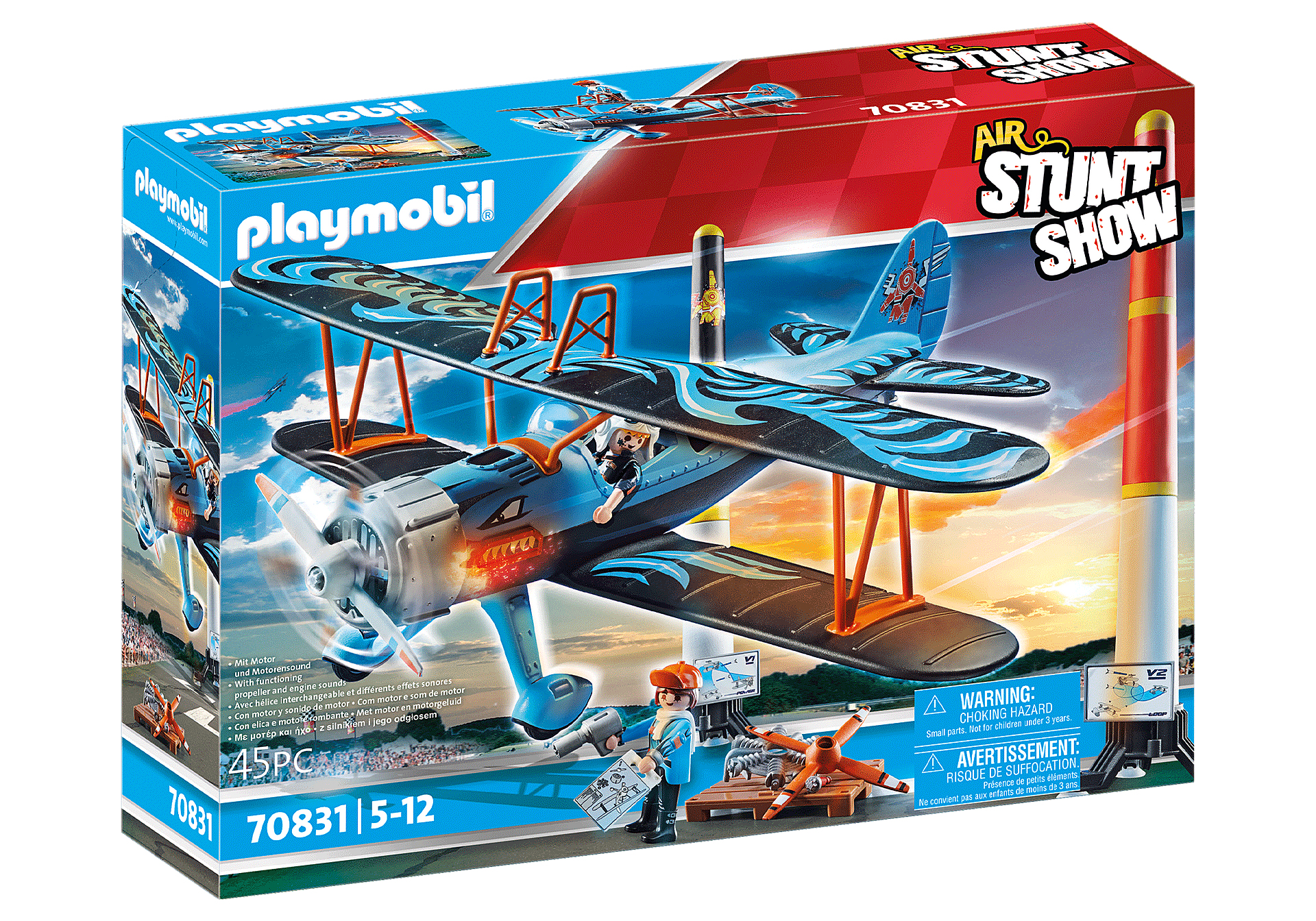 Playmobil Stunt Show 70831 Air Stuntshow dubbeldekker Phoenix