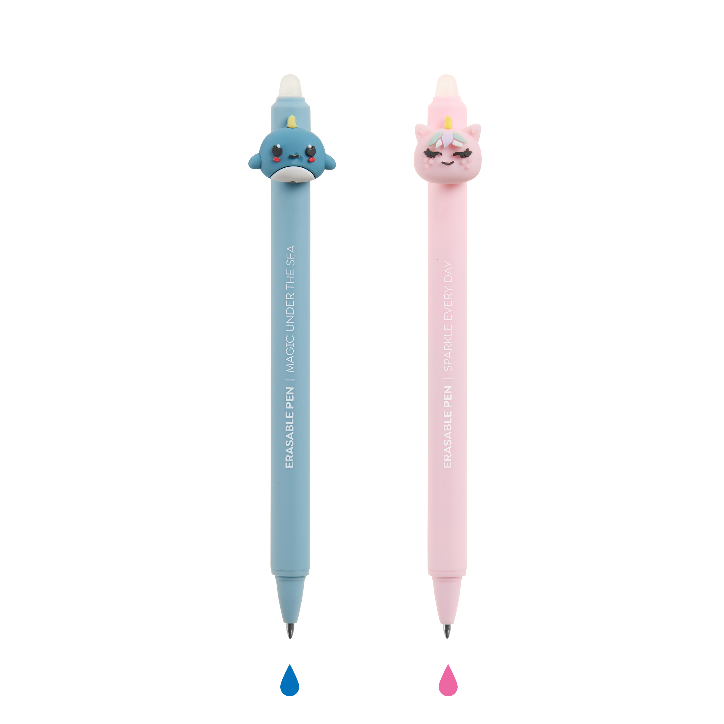 Back2Fun Uitwisbare Balpen Besties Squad Narwal-Unicorn 2 stuks