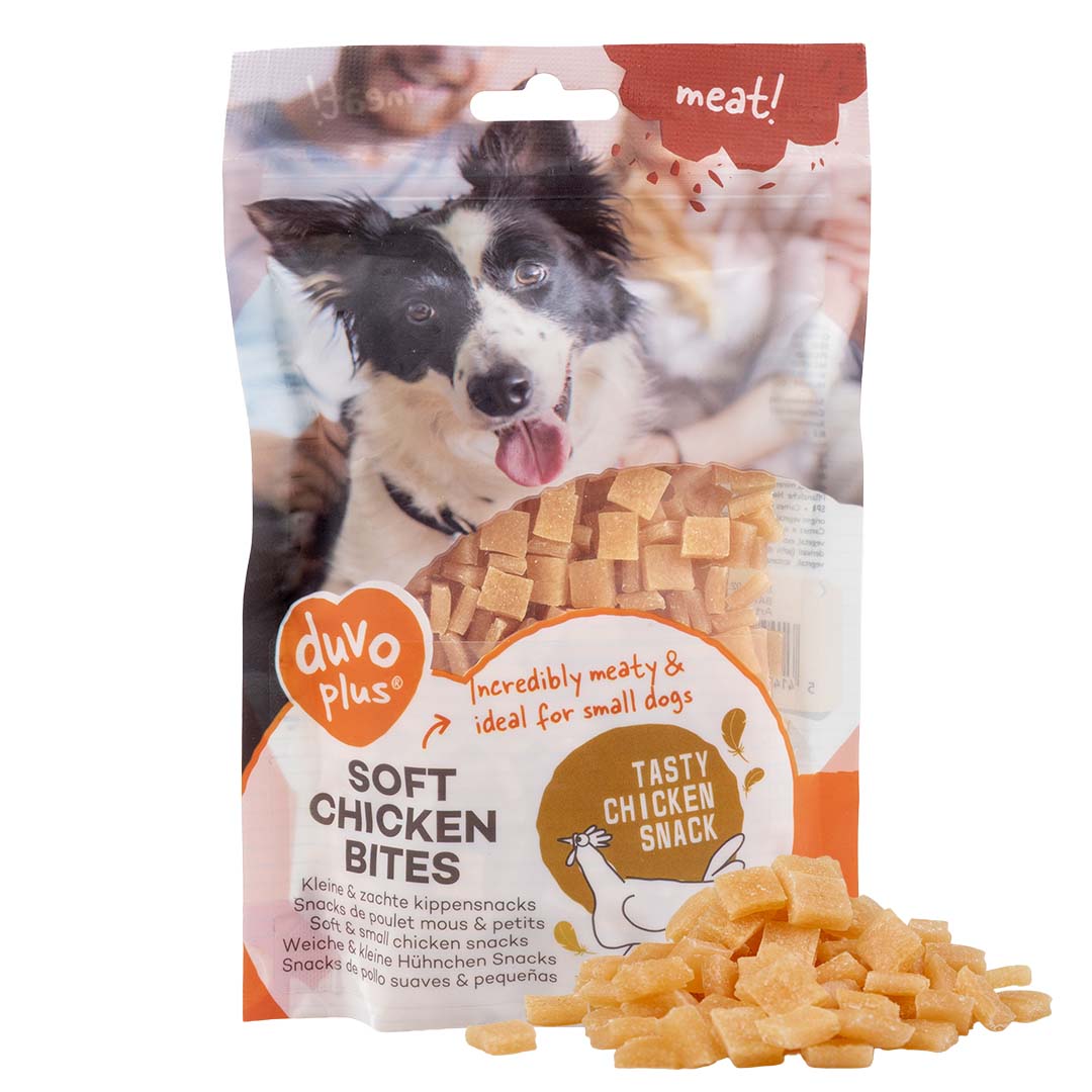 DuvoPlus Meat! Bites Zachte Kippensnack 200 g