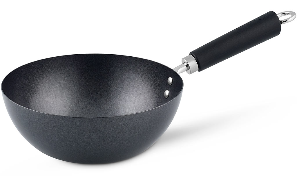Ken Hom Wokpan Excellence 20cm Zwart Koolstofstaal - Antikleef