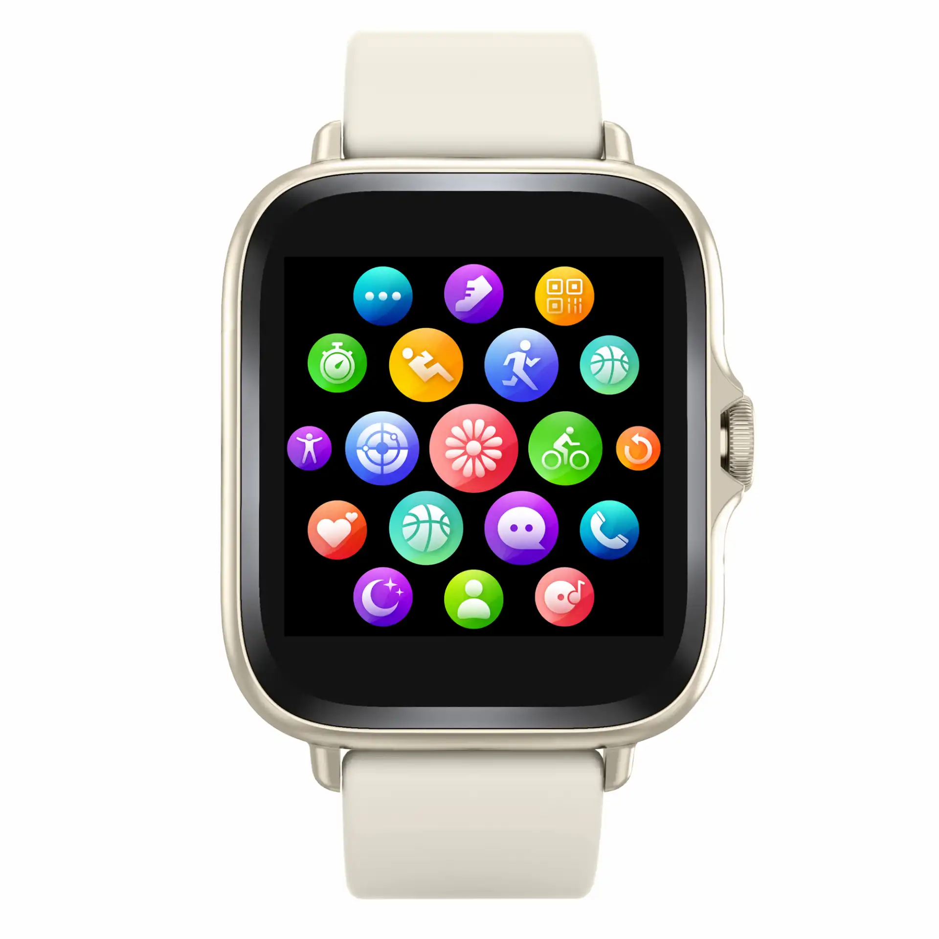 Denver Smartwatch SWC-156 1.44" Hartslagmeter-Stappenteller-Belfunctie -Slaapmonitor Beige
